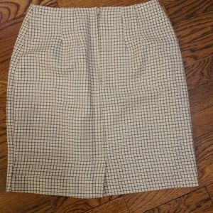 Daily Habit Skirts - Checkered business skirt with slit Daily Habit Skirts - Checkered business skirt with slit